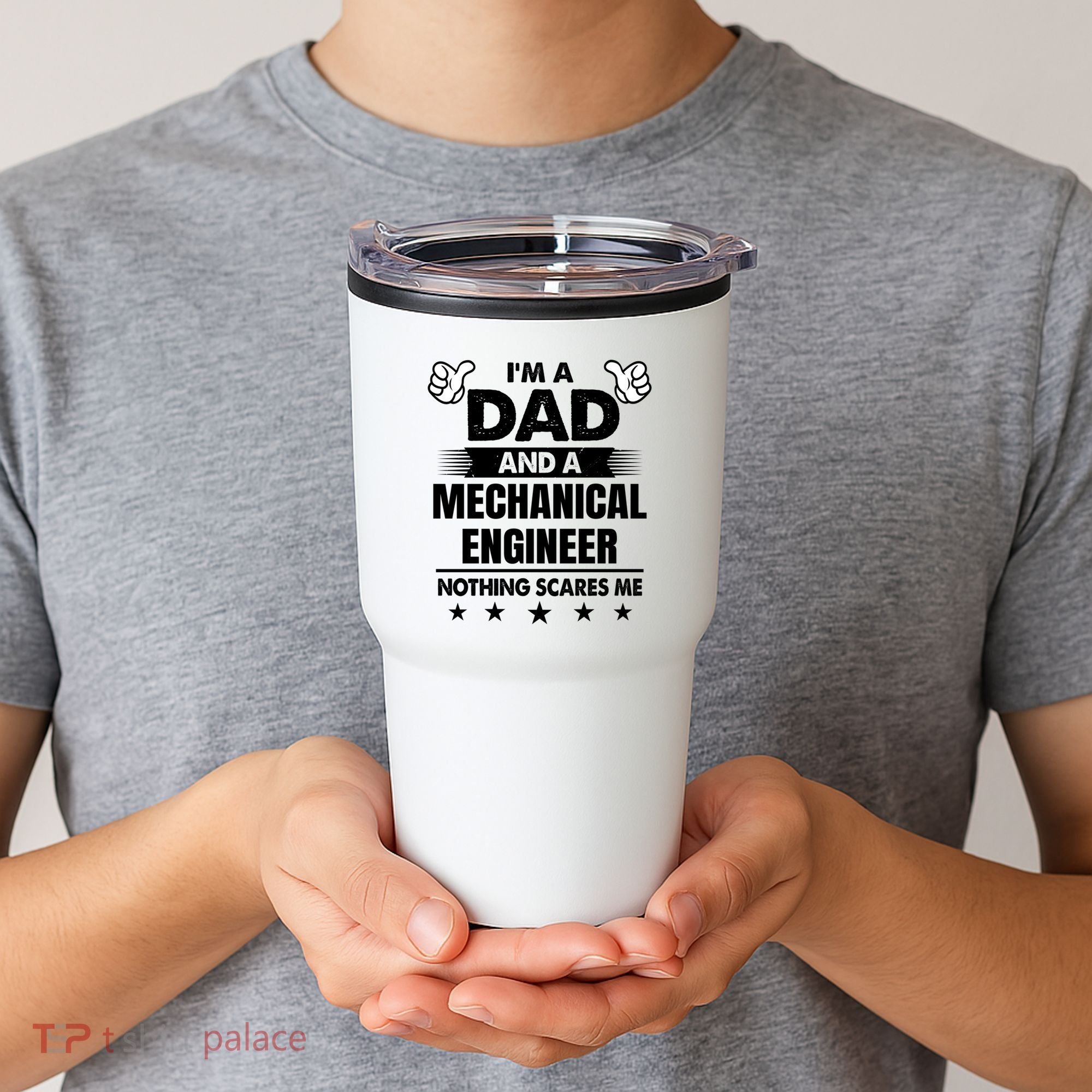 Im A Dad And A Mechanical Engineer Nothing Scares Me Gift Tumbler
