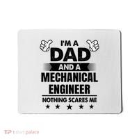 Im A Dad And A Mechanical Engineer Nothing Scares Me Gift Mousepad thumb 0