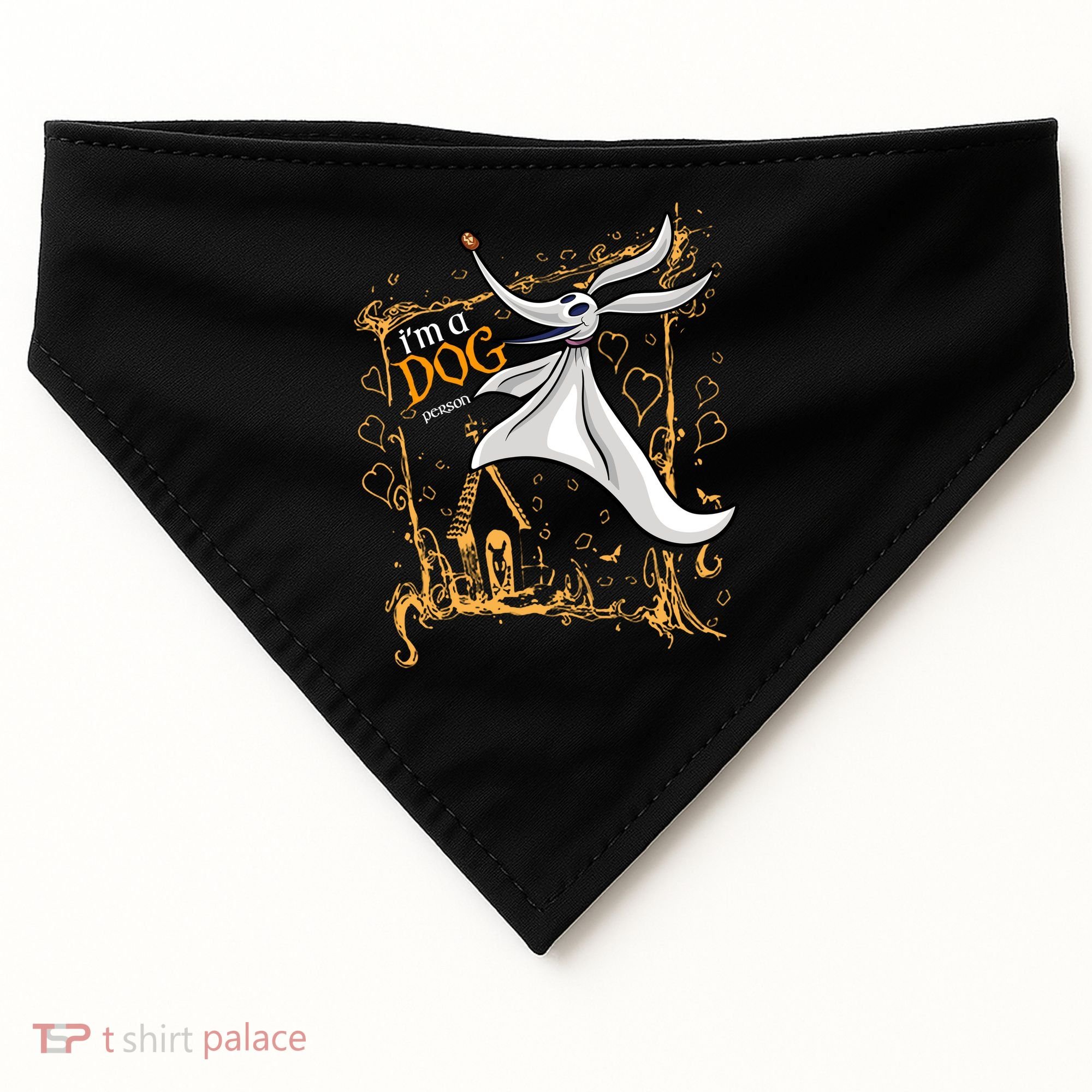 I’M A Dog Person Halloween Dog Zero Dog Nightmare USA-Made Doggie Bandana