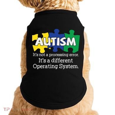 It's A Different Operating System Autism Awareness, Autism Puzzle Doggie Tank