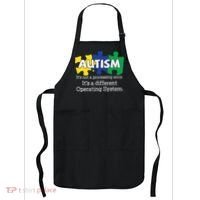 It's A Different Operating System Autism Awareness, Autism Puzzle Apron thumb 0