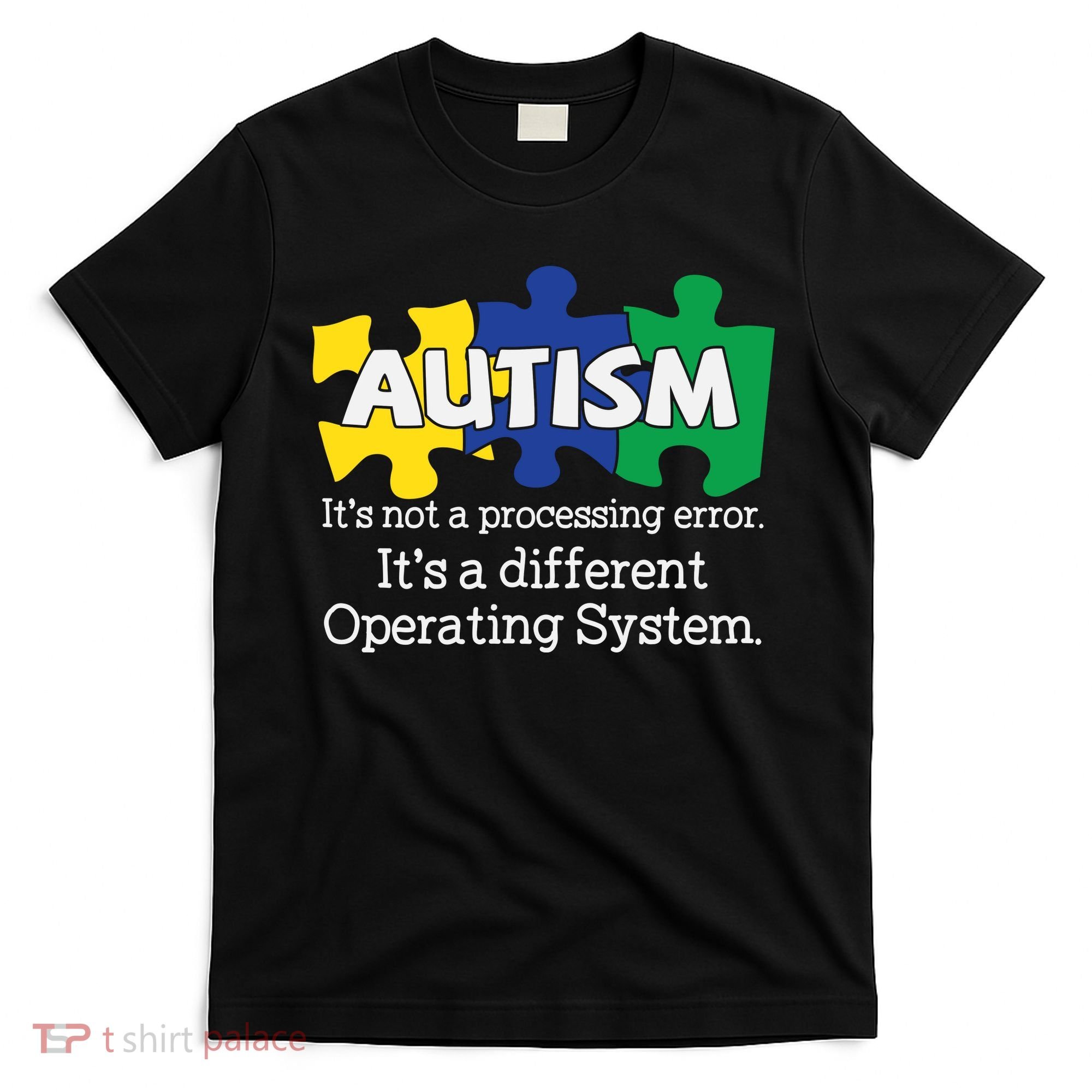 It's A Different Operating System Autism Awareness, Autism Puzzle T-Shirt