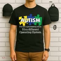 It's A Different Operating System Autism Awareness, Autism Puzzle T-Shirt thumb 6