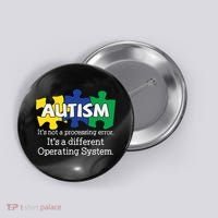 It's A Different Operating System Autism Awareness, Autism Puzzle Button thumb 0