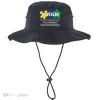 It's A Different Operating System Autism Awareness, Autism Puzzle Bucket Hat thumb 0