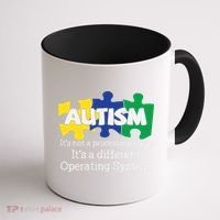 It's A Different Operating System Autism Awareness, Autism Puzzle Coffee Mug thumb 1