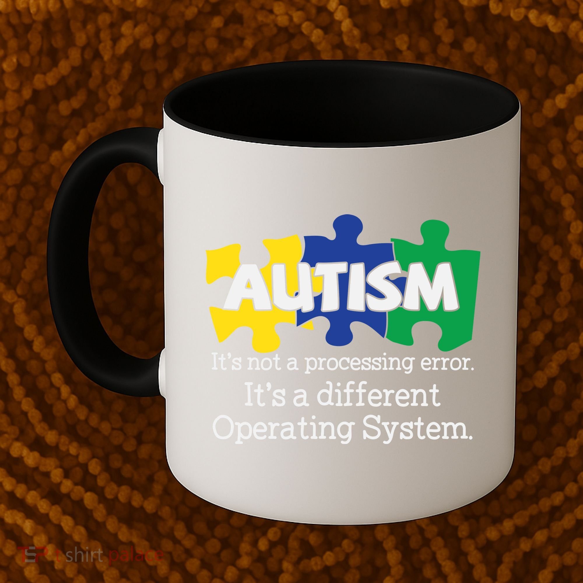 It's A Different Operating System Autism Awareness, Autism Puzzle Coffee Mug
