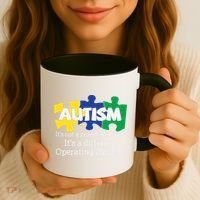 It's A Different Operating System Autism Awareness, Autism Puzzle Coffee Mug thumb 3
