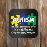 It's A Different Operating System Autism Awareness, Autism Puzzle Coaster thumb 0
