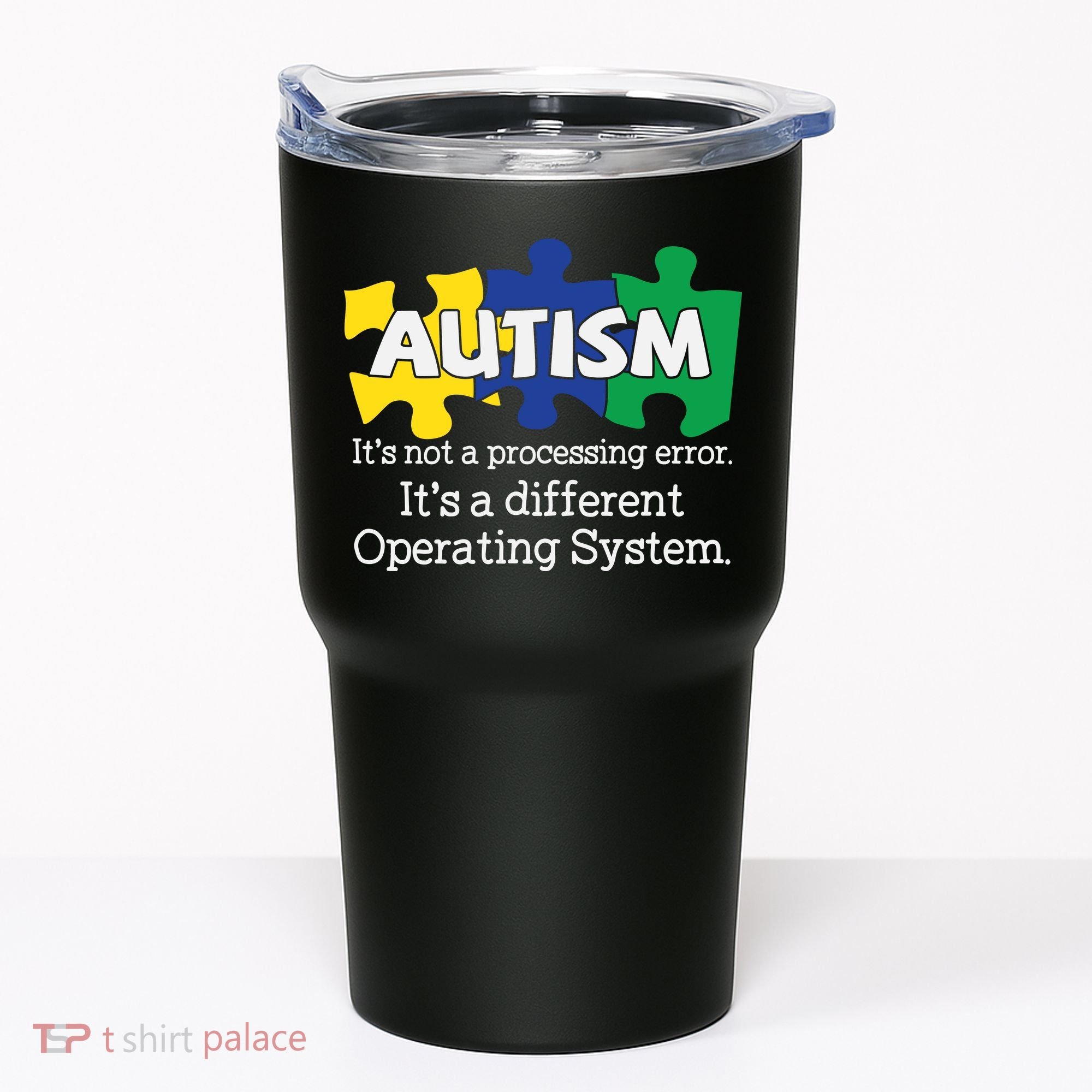 It's A Different Operating System Autism Awareness, Autism Puzzle Tumbler