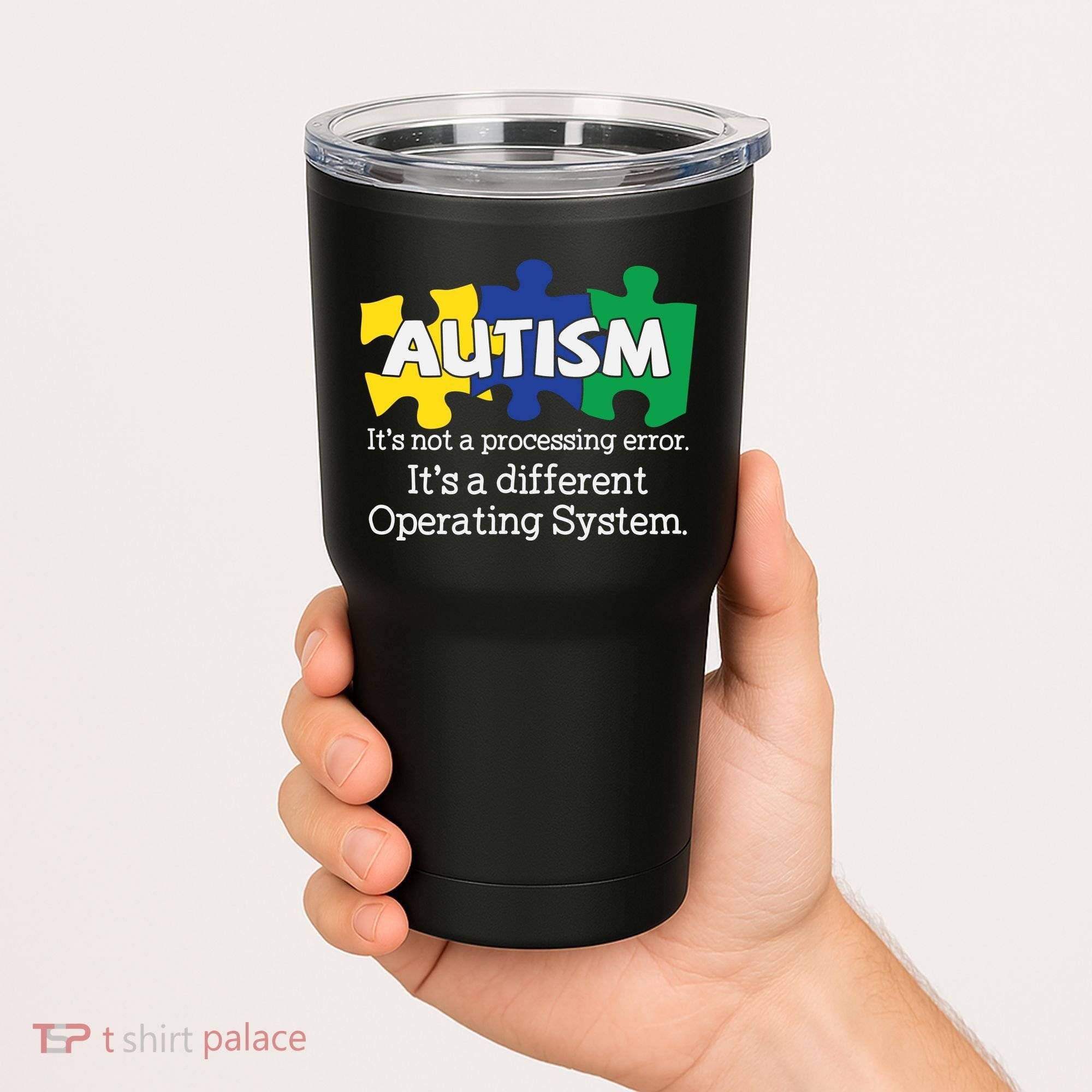 It's A Different Operating System Autism Awareness, Autism Puzzle Tumbler