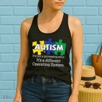 It's A Different Operating System Autism Awareness, Autism Puzzle Women's Tank Top thumb 2