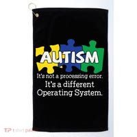 It's A Different Operating System Autism Awareness, Autism Puzzle Golf Towel thumb 0