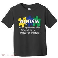 It's A Different Operating System Autism Awareness, Autism Puzzle Toddler T-Shirt thumb 0