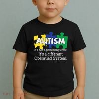 It's A Different Operating System Autism Awareness, Autism Puzzle Toddler T-Shirt thumb 2