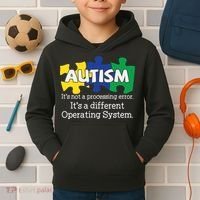 It's A Different Operating System Autism Awareness, Autism Puzzle Kids Hoodie thumb 2