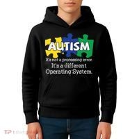 It's A Different Operating System Autism Awareness, Autism Puzzle Kids Hoodie thumb 4