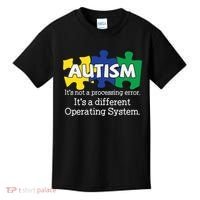It's A Different Operating System Autism Awareness, Autism Puzzle Kids T-Shirt thumb 0
