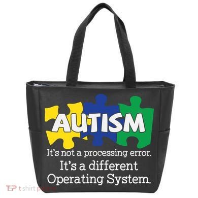It's A Different Operating System Autism Awareness, Autism Puzzle Tote Bag
