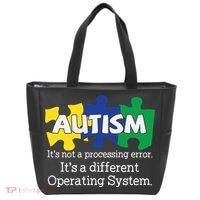 It's A Different Operating System Autism Awareness, Autism Puzzle Tote Bag thumb 0