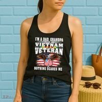 Im A Dad Grandpa And Vietnam Veteran Nothing Scares Me Women's Tank Top thumb 2