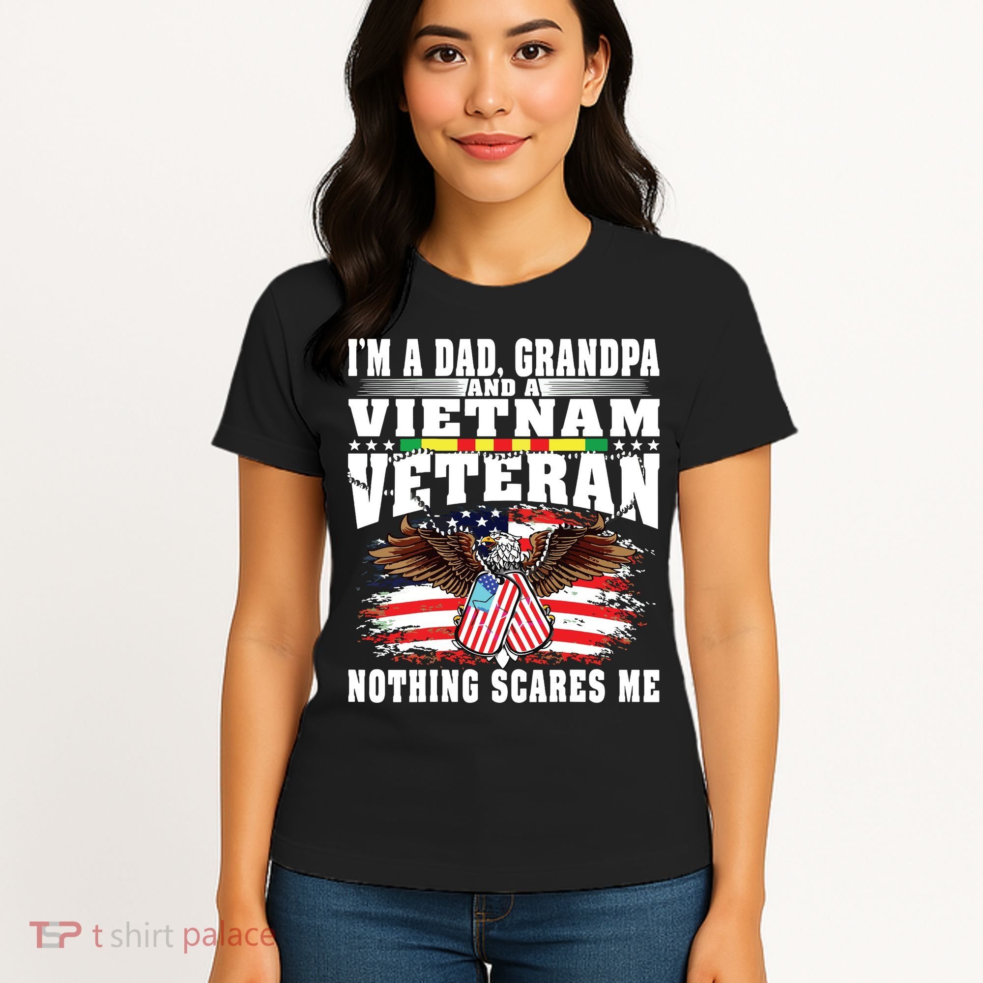 Im A Dad Grandpa And Vietnam Veteran Nothing Scares Me Women's T-Shirt
