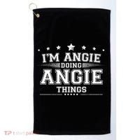 Im Angie Doing Angie Things Golf Towel thumb 0