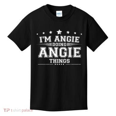 Im Angie Doing Angie Things Kids T-Shirt
