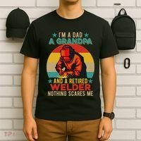 IM A Dad A Grandpa And A Retired Welder FatherS Day Job T-Shirt thumb 6