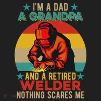 IM A Dad A Grandpa And A Retired Welder FatherS Day Job Hat thumb 2