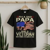 IM A Dad Papa And Veteran Retro Dad Papa Grandpa T-Shirt thumb 2