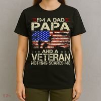IM A Dad Papa And Veteran Retro Dad Papa Grandpa T-Shirt thumb 4