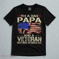 IM A Dad Papa And Veteran Retro Dad Papa Grandpa T-Shirt thumb 5