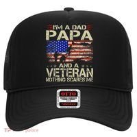 IM A Dad Papa And Veteran Retro Dad Papa Grandpa Hat thumb 0