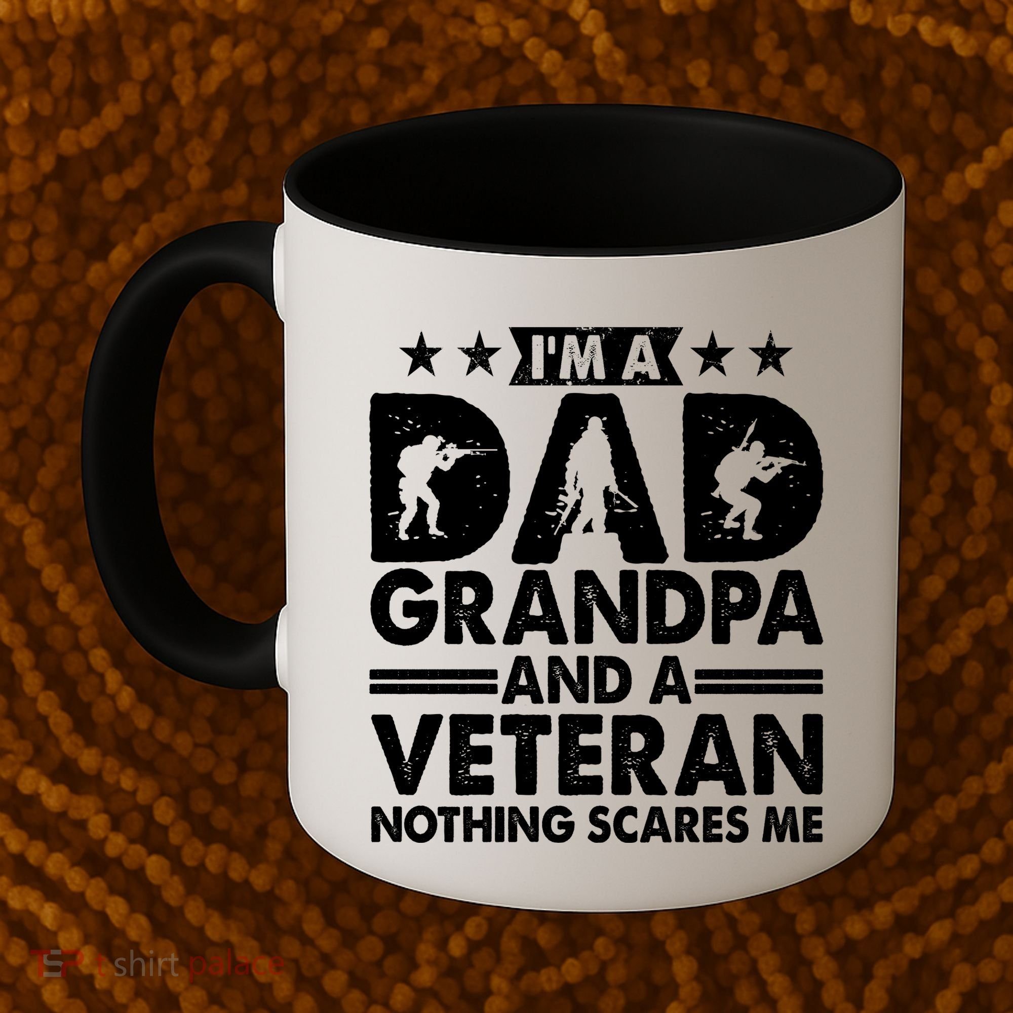 I'm A Dad Grandpa And A Veteran Nothing Scares Me Coffee Mug