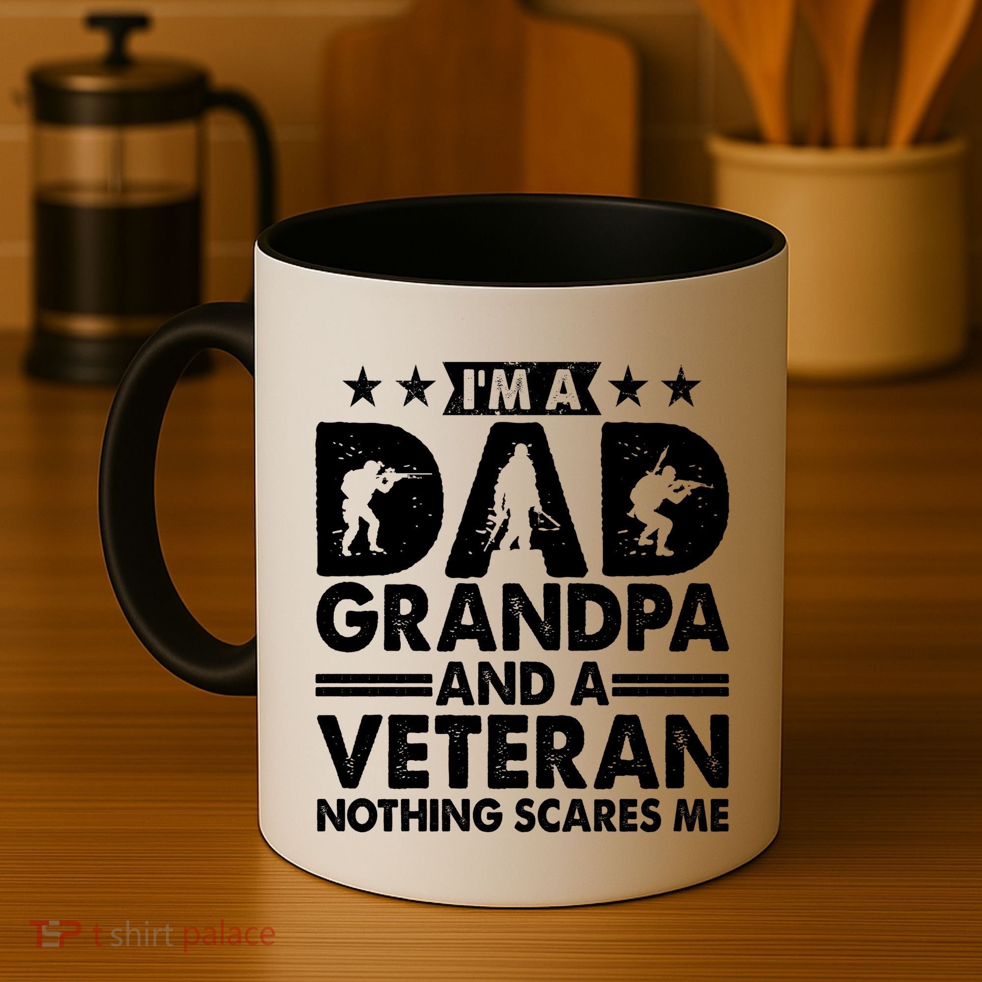 I'm A Dad Grandpa And A Veteran Nothing Scares Me Coffee Mug