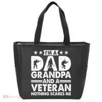 I'm A Dad Grandpa And A Veteran Nothing Scares Me Tote Bag thumb 0