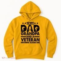I'm A Dad Grandpa And A Veteran Nothing Scares Me Hoodie thumb 0