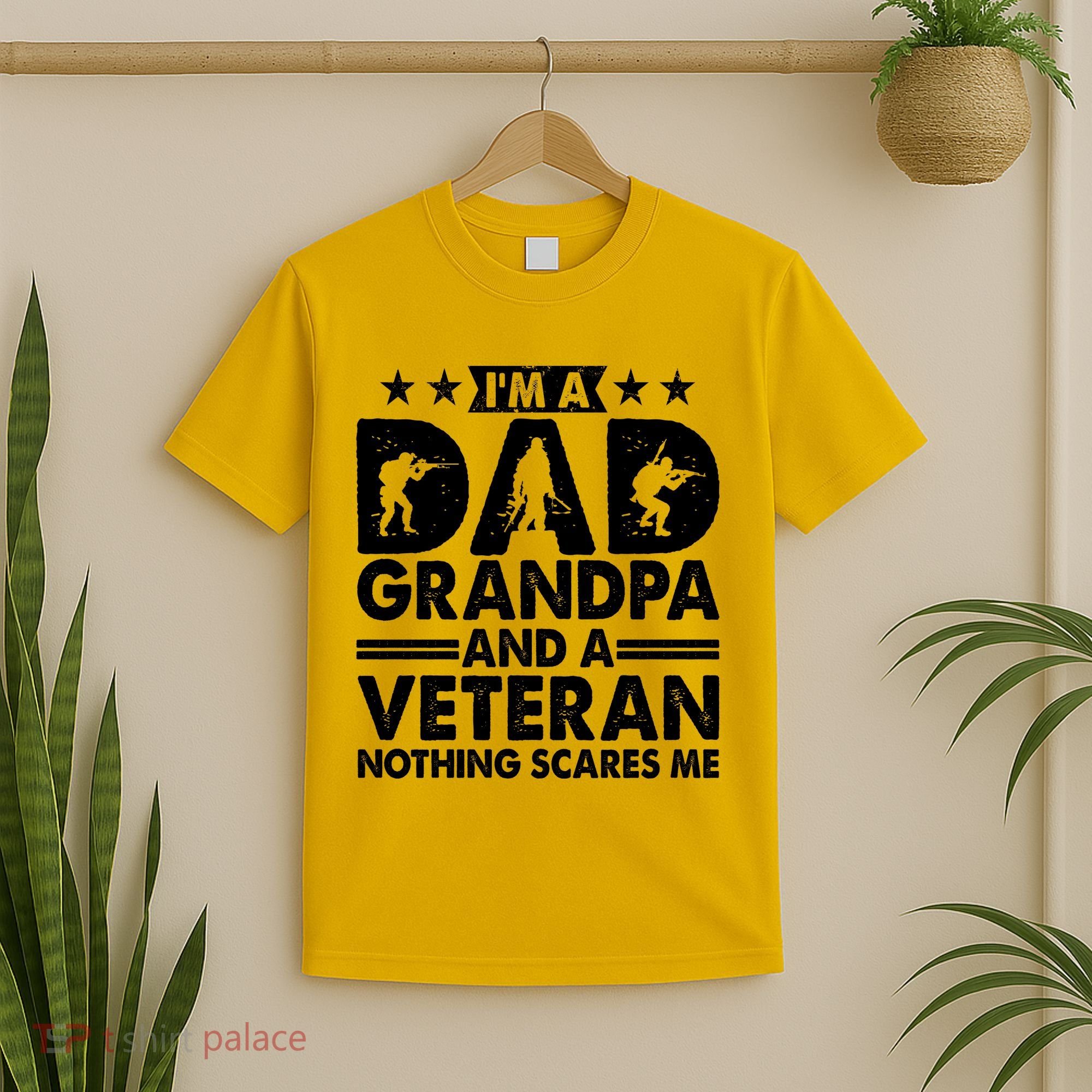 I'm A Dad Grandpa And A Veteran Nothing Scares Me T-Shirt