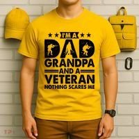 I'm A Dad Grandpa And A Veteran Nothing Scares Me T-Shirt thumb 6