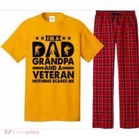 I'm A Dad Grandpa And A Veteran Nothing Scares Me Pajama Set thumb 0