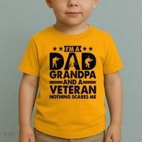 I'm A Dad Grandpa And A Veteran Nothing Scares Me Toddler T-Shirt thumb 2
