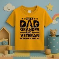 I'm A Dad Grandpa And A Veteran Nothing Scares Me Toddler T-Shirt thumb 3