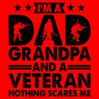 I'm A Dad Grandpa And A Veteran Nothing Scares Me Santa Hat thumb 1