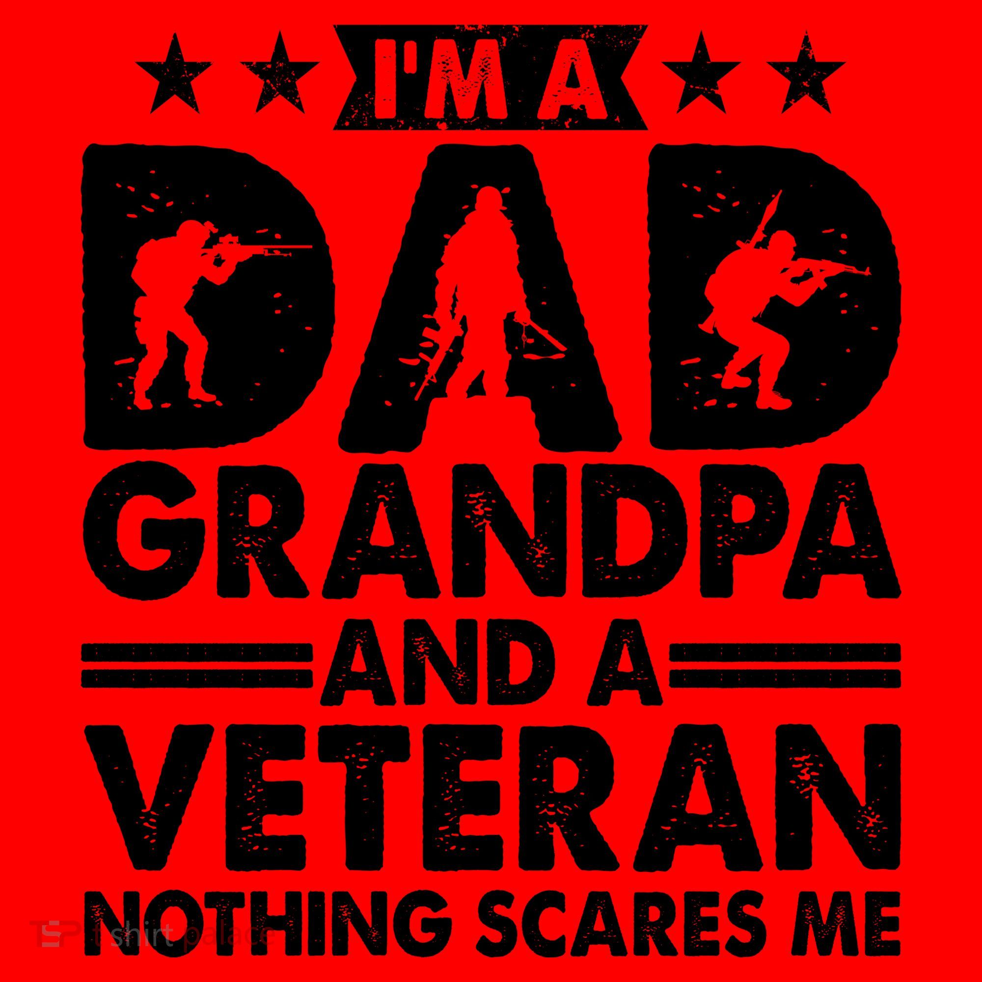 I'm A Dad Grandpa And A Veteran Nothing Scares Me Santa Hat
