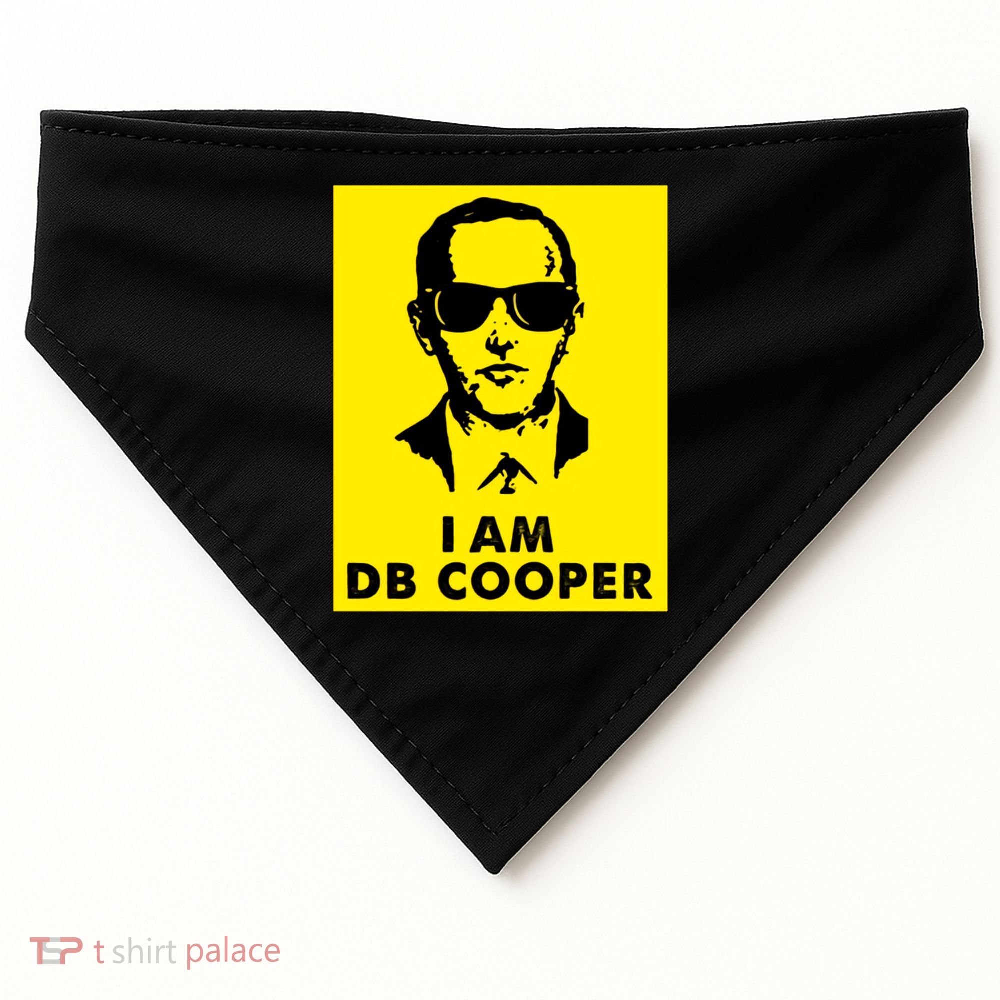 I Am D. B. Cooper Robber Thief Parachute Funny USA-Made Doggie Bandana