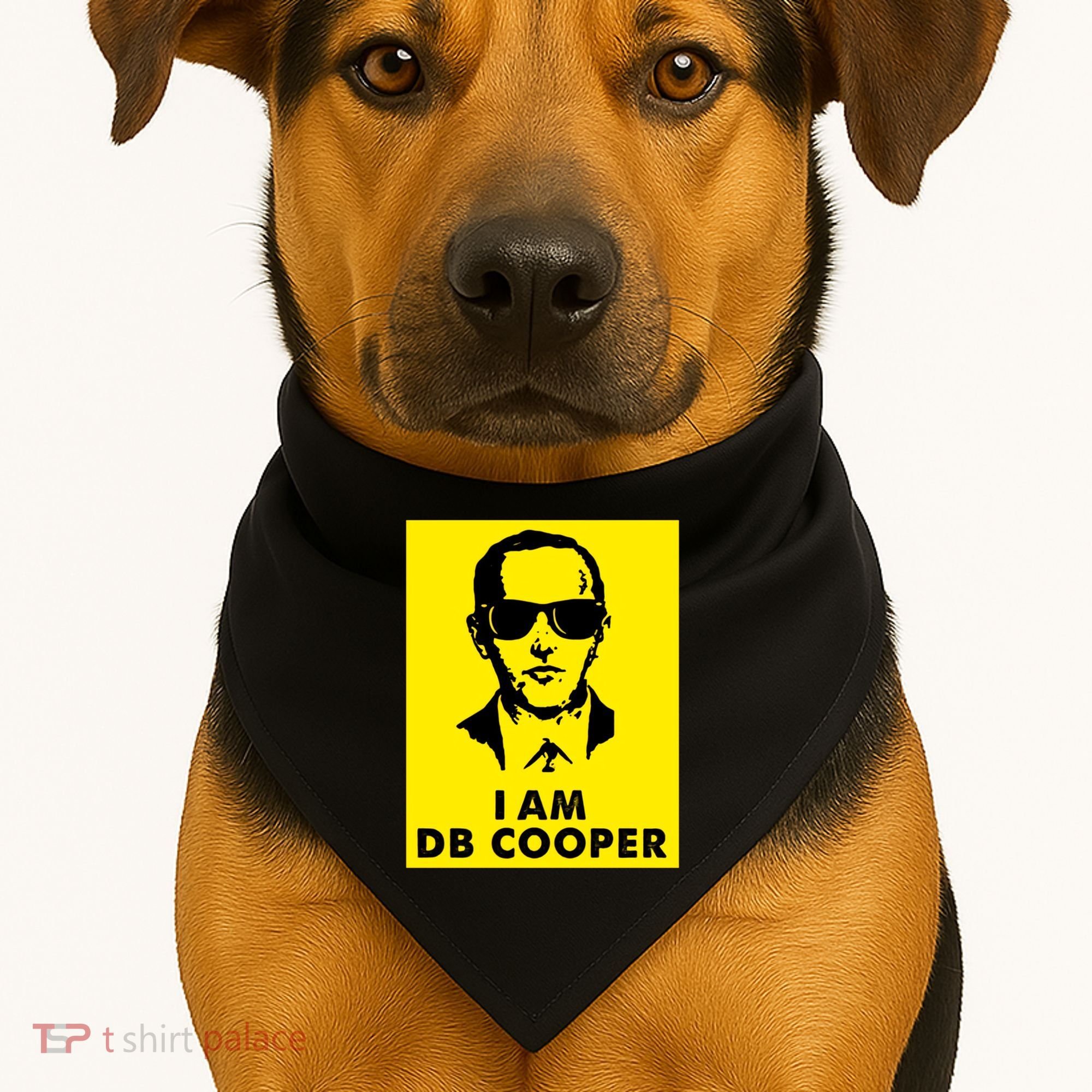 I Am D. B. Cooper Robber Thief Parachute Funny USA-Made Doggie Bandana