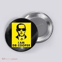 I Am D. B. Cooper Robber Thief Parachute Funny Button thumb 0