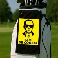 I Am D. B. Cooper Robber Thief Parachute Funny Golf Towel thumb 2