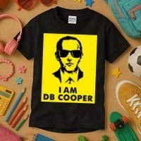 I Am D. B. Cooper Robber Thief Parachute Funny Kids T-Shirt thumb 3